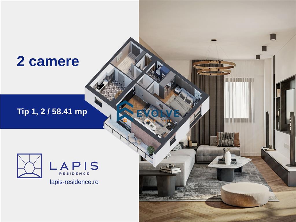 Dezvoltator LAPIS RESIDENCE - apartament 2 camere, 58 mp, Galata, Iasi
